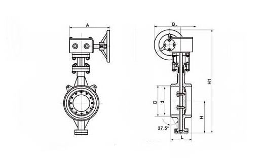 進(jìn)口焊接硬密封蝶閥尺寸