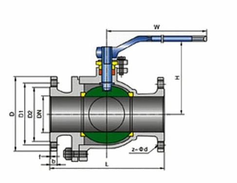 進(jìn)口法蘭球閥尺寸