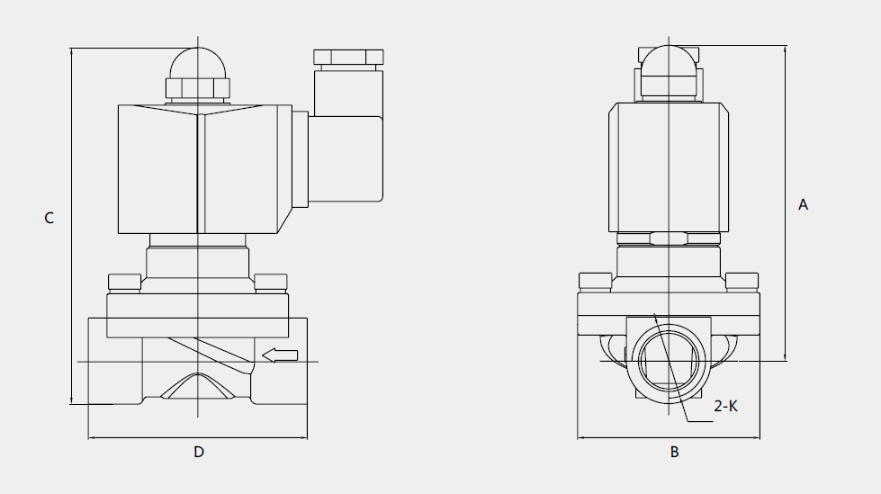 進(jìn)口膜片式電磁閥尺寸